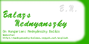balazs mednyanszky business card